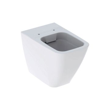 Geberit iCon Square Stand-WC wandbündig, geschlossene Form Rimfree, KeraTect