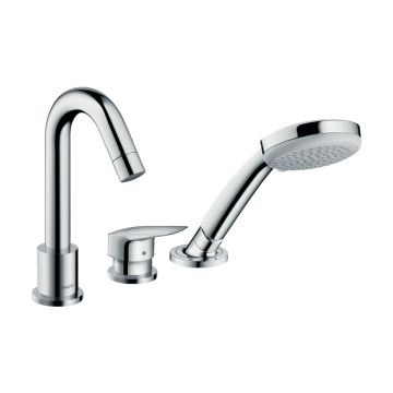 Hansgrohe 3-Loch Wannenrandarmatur Logis Secuflex